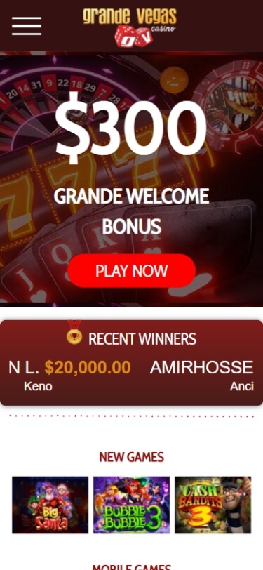 grande vegas casino bonus