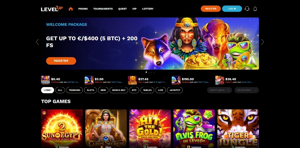 level up casino review