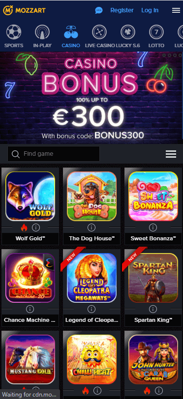 Mozzartbet Casino Bonus