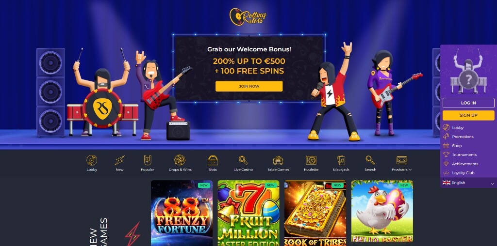 rolling slots casino review