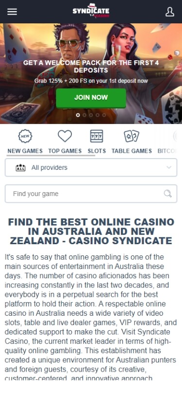 syndicate casino bonuses